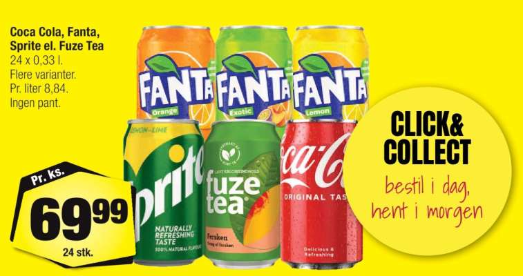 Coca Cola, Fanta, Sprite el. Fuze Tea