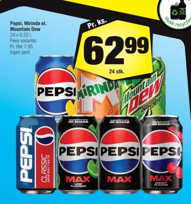 Pepsi, Mirinda el. Mountain Dew