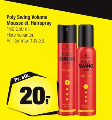 Poly Swing Volume Mousse el. Hairspray