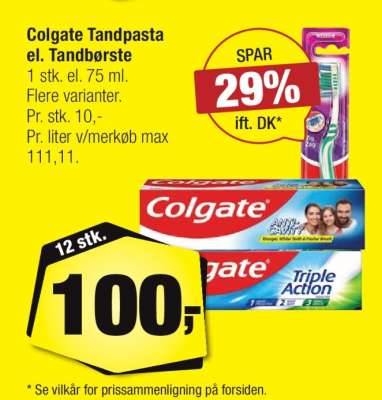 Colgate Tandpasta el. Tandbørste