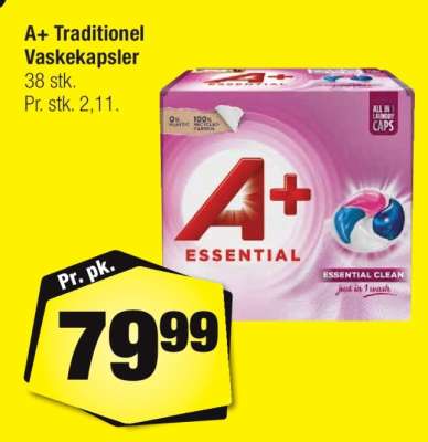 A+ Traditionel Vaskekapsler