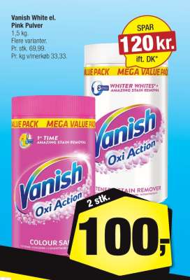 Vanish White el. Pink Pulver