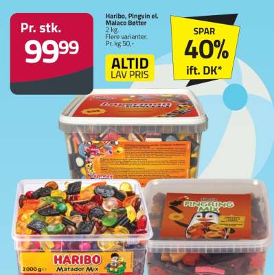 Haribo, Pingvin el. Malaco Bøtter