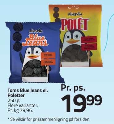 Toms Blue Jeans el. Poletter