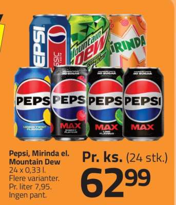 Pepsi, Mirinda el. Mountain Dew