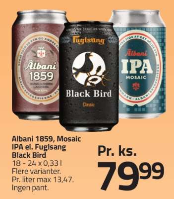 Albani 1859, Mosaic IPA el. Fuglsang Black Bird