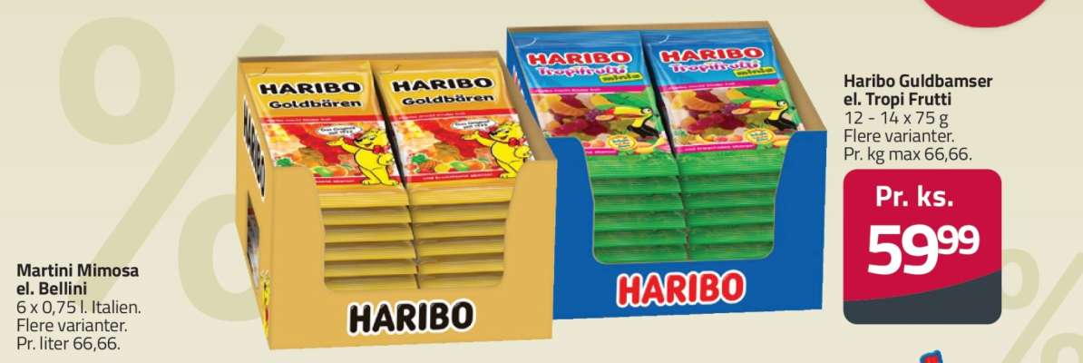Haribo Guldbamser el. Tropi Frutti