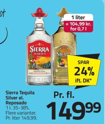 Sierra Tequila Silver el. Reposado