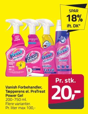 Vanish Forbehandler, Tæpperens el. PreTreat Power Gel