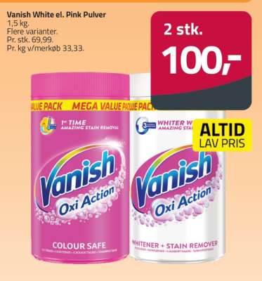 Vanish White el. Pink Pulver