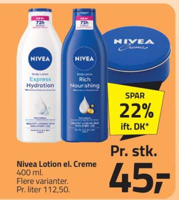 Nivea Lotion el. Creme
