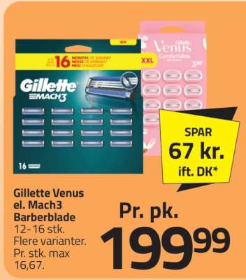 Gillette Venus el. Mach3 Barberblade