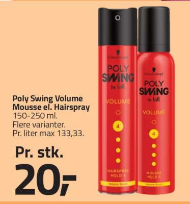 Poly Swing Volume Mousse el. Hairspray