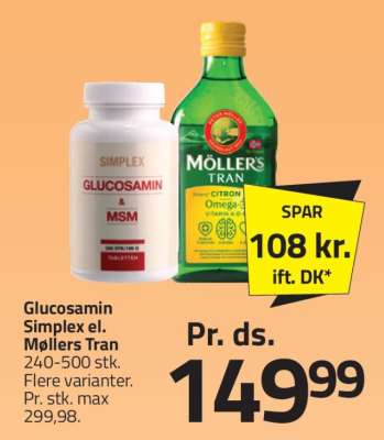 Glucosamin Simplex el. Møllers Tran