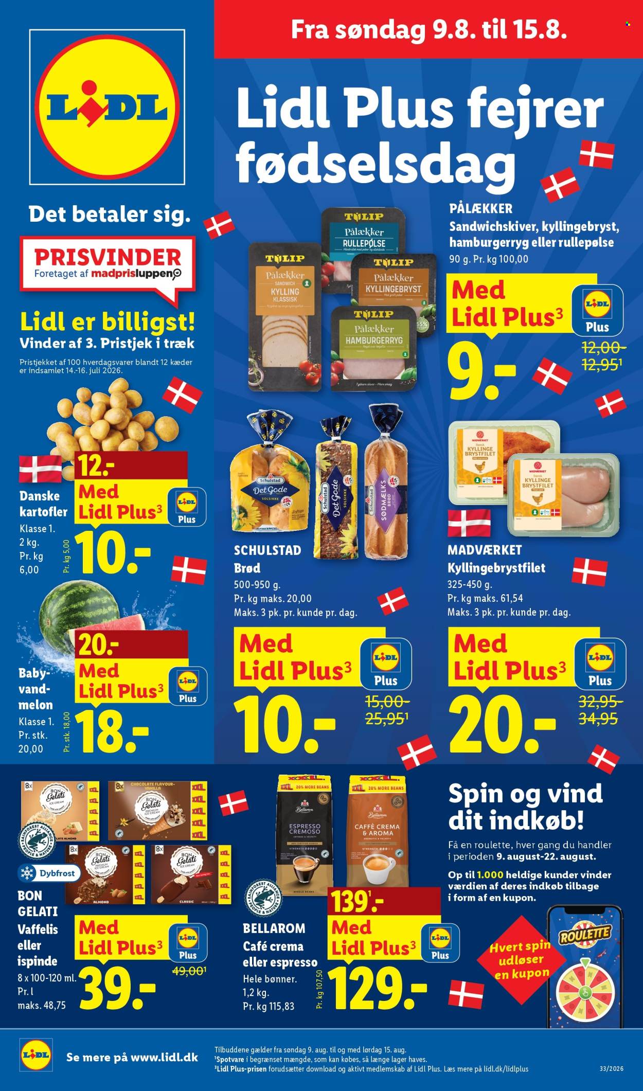Lidl tilbud - 9.8.2026 - 15.8.2026. Side 1
