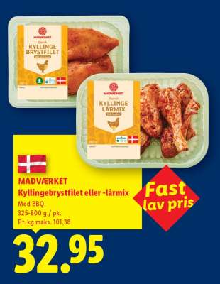 MADVÆRKET Kyllingebrystfilet eller -lårmix