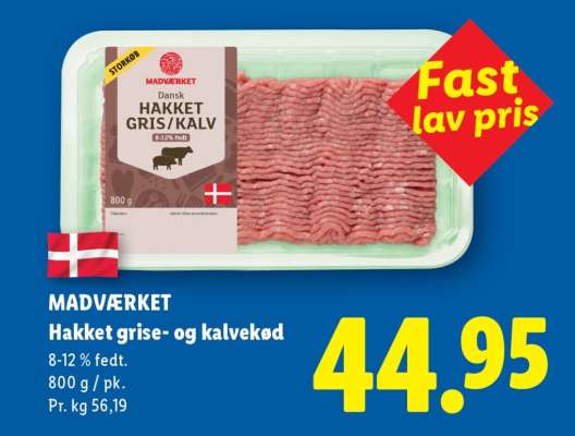 MADVÆRKET Hakket grise- og kalvekød
