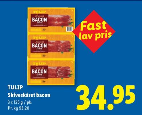 TULIP Skiveskåret bacon