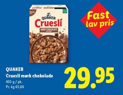 QUAKER Cruesli mørk chokolade