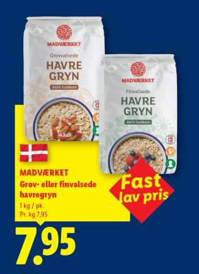 MADVÆRKET Grov- eller finvalsede havregryn