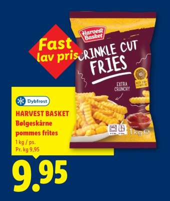 HARVEST BASKET Bølgeskårne pommes frites