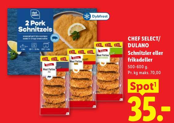 CHEF SELECT/DULANO Schnitzler eller frikadeller