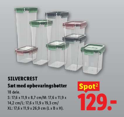 SILVERCREST Sæt med opbevaringsbøtter