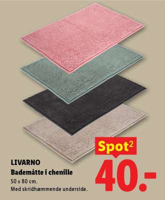 LIVARNO Bademåtte i chenille