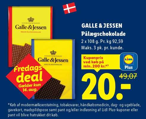 Galle & Jessen pålægschokolade