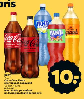 Coca-Cola, Fanta eller Squash sodavand