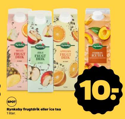 Rynkeby frugtdrik eller ice tea