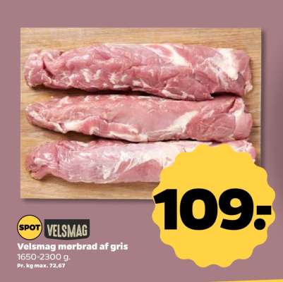 Velsmag mørbrad af gris
