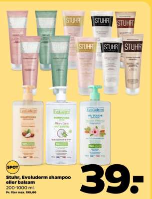 Stuhr, Evoluderm shampoo eller balsam