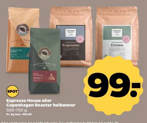Espresso House eller Copenhagen Roaster helbønner