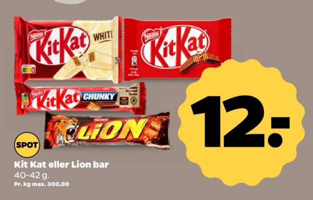 Kit Kat eller Lion bar