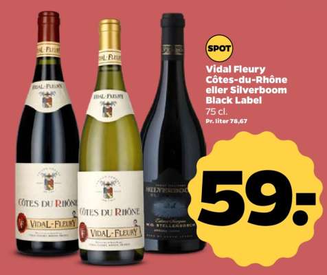 Vidal Fleury Côtes-du-Rhône eller Silverboom Black Label