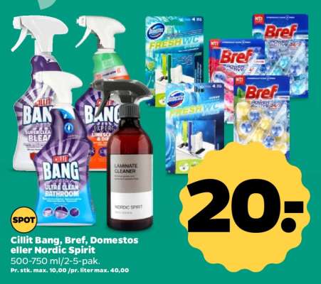 Cillit Bang, Bref, Domestos eller Nordic Spirit