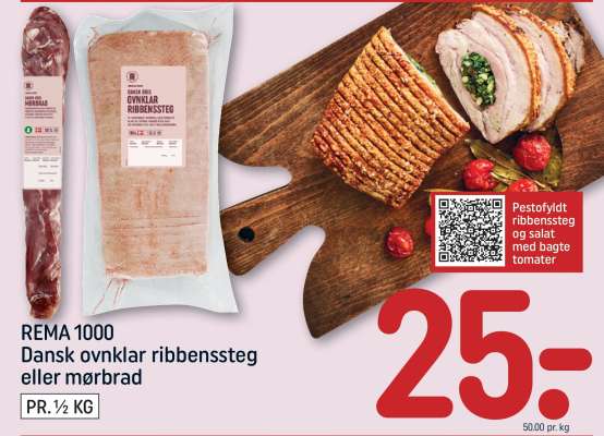 Dansk ovnklar ribbenssteg eller mørbrad