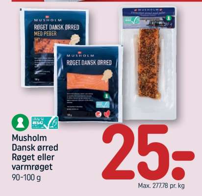 Musholm Dansk ørred Røget eller varmrøget