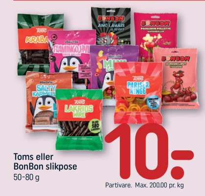 Toms eller BonBon slikpose