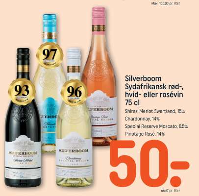 Silverboom Sydafrikansk rød-, hvid- eller rosévin 75 cl