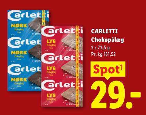 Carletti Chokopålæg