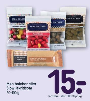 Møn bolcher eller Slow lakridsbar