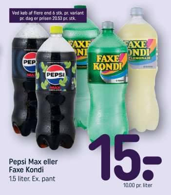 Pepsi Max eller Faxe Kondi