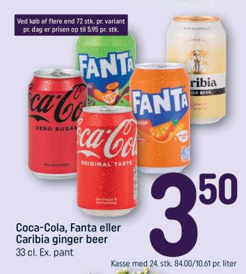 Coca-Cola, Fanta eller Caribia ginger beer