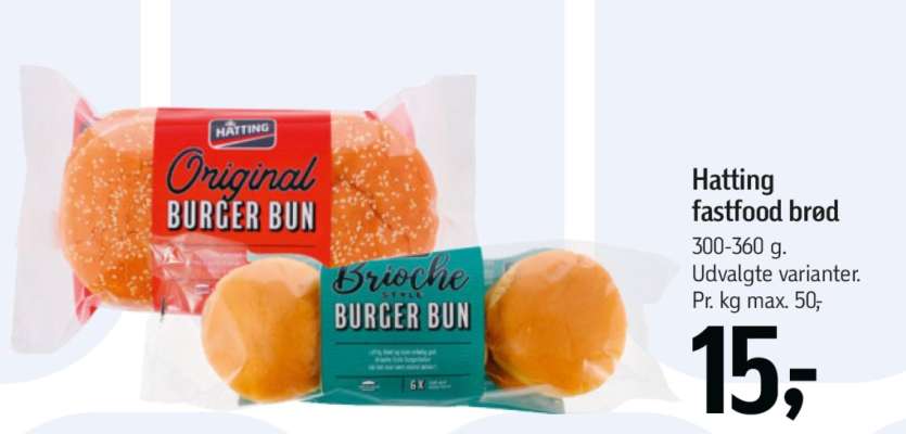 Hatting fastfood brød