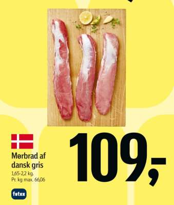 Mørbrad af dansk gris