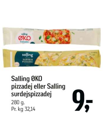 Salling ØKO pizzadej eller Salling surdejspizzadej