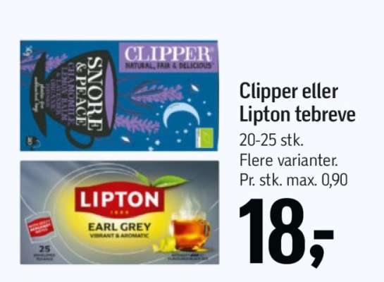 Clipper eller Lipton tebreve