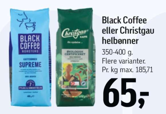 Black Coffee eller Christgau helbønner